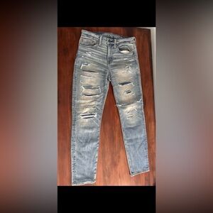 Athletic fit ripped jeans-anerican eagle
